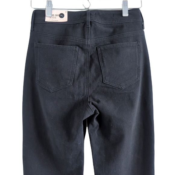 NYDJ Curves 360 Black Studded Shaping Slim Straight Ankle Length Jeans Size 2 - Picture 6 of 12